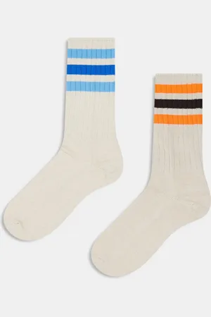 adidas – Mehrfarbige, gerippte Crew-Socken im 2er-Pack