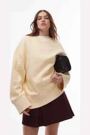 MANGO – Sweatshirt in Blassgelb