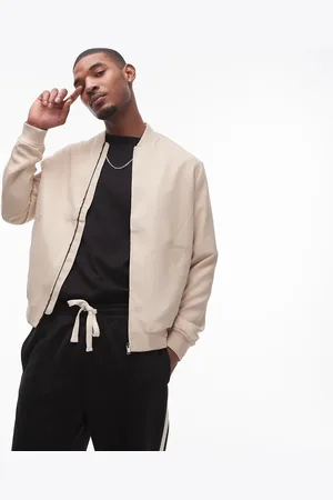 Topman – Leichte Bomberjacke in Beige
