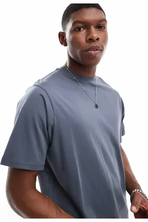 Pull&Bear – Regular Fit T-Shirt in Petrolblau