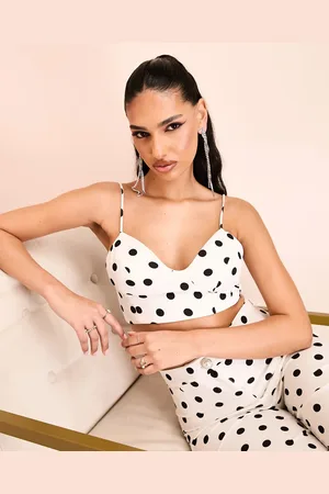 ASOS – Elegantes Bustier mit Punktemuster, Kombiteil