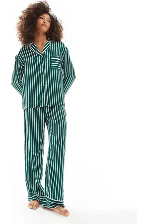 4th & Reckless – Gestreifter Satin-Pyjama in , Kombiteil
