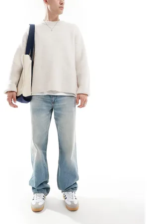 River Island – Loose-Fit-Jeans in Hellblau