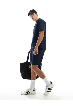 Only & Sons – Seersucker-Shorts in dunklem , Kombiteil