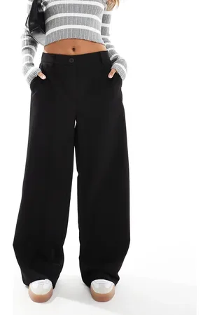 Pieces® – Dad-Hose in mit weitem Bein und Gürtelschlaufen, Kombiteil