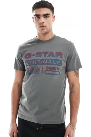 G-Star – T-Shirt in mit Farbverlaufs-Logoprint