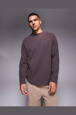 ASOS – Langärmliges Raglan-Shirt in mit lockerem Schnitt und Waffelstruktur