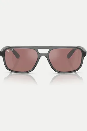 Ray-Ban – Rb4414m – Scuderia Ferrari Collection – Unregelmäßige, polarisierte Sonnenbrille in transparentem mit silbrig verspiegelten Gläsern