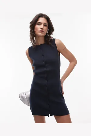 Topshop – Minikleid aus kompaktem Strick in
