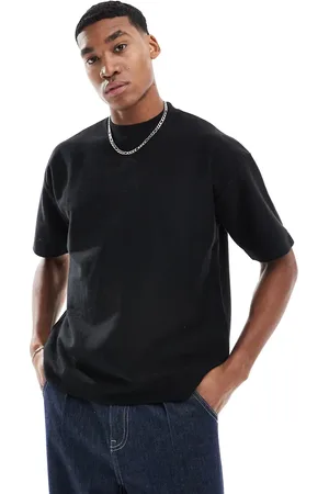 Pull&Bear – Kastiges, geripptes T-Shirt in