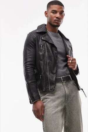 AllSaints – Thurman – Bikerjacke aus Leder in