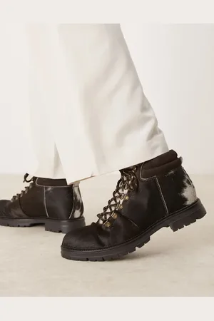 ASOS – Hochwertige Wanderstiefel zum Schnüren aus Kuhfell