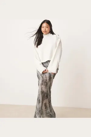 ASOS ASOS DESIGN Petite – Transparenter Maxirock mit Schlangenmuster