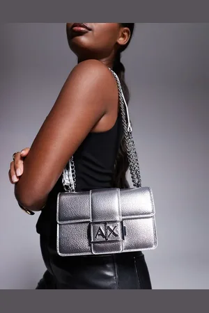 Armani Exchange – Umhängetasche in Metallic