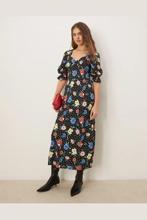 Miss Selfridge – Midi-Freizeitkleid mit Blumenprint