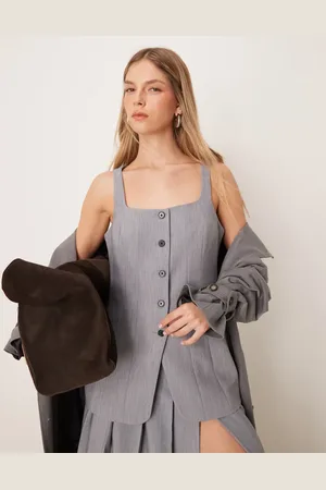 ASOS – Korsett-Weste in mit Kreuzschraffur, Kombiteil