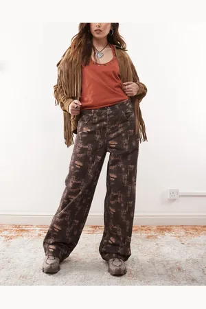 COLLUSION – XL – Ballonjeans mit Pinselstrich-Print