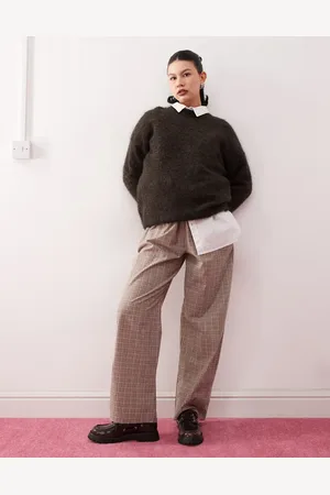 Reclaimed – Lässig geschnittene, elegante Baggy-Hose mit Karomuster