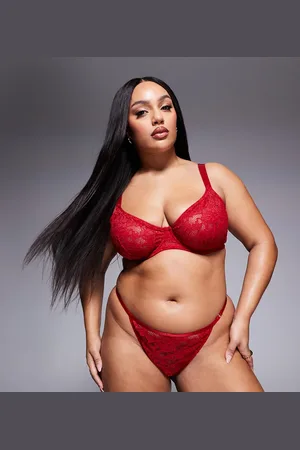 ASOS ASOS DESIGN Curve – Margot – Bügel-BH aus roter Spitze mit Bindedetail