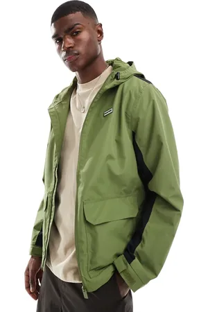 Hunter – James – Wasserabweisende Jacke in Khaki mit Kapuze