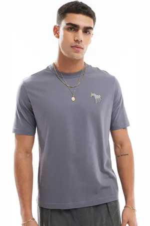 Paul Smith – T-Shirt in Anthrazitgrau mit Zebralogo