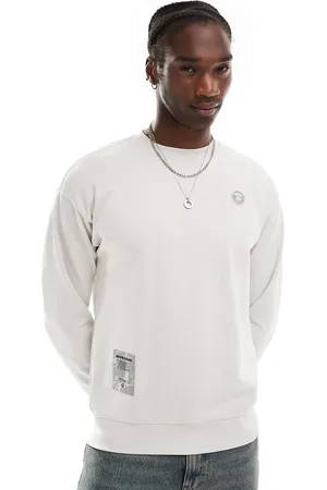 A Bathing Ape – Strickpullover in Grau mit Logo