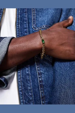 ASOS – Goldfarbenes Kettenarmband aus wasserfestem Edelstahl mit Anhänger