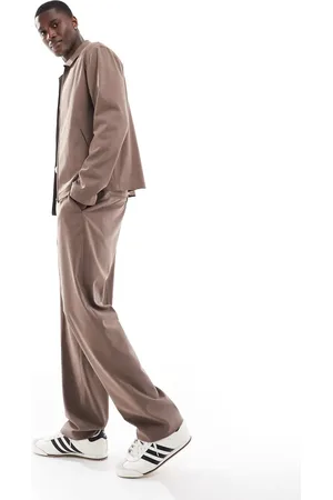 ASOS – Elegante Hose in Hellbraun mit geradem Schnitt, Kombiteil
