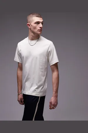 ARKET – Schweres T-Shirt aus Jersey in Wollweiß