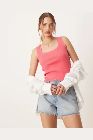 AWARE – Geripptes Tanktop in Rosé