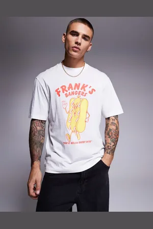 Hugo Blue – T-Shirt in mit Hotdog-Print