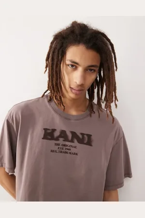 Karl Kani – Retro-T-Shirt in Taupe mit Logo