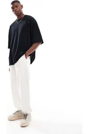 ASOS – Oversize-Jogginghose in neutralem Creme mit Struktur, Kombiteil