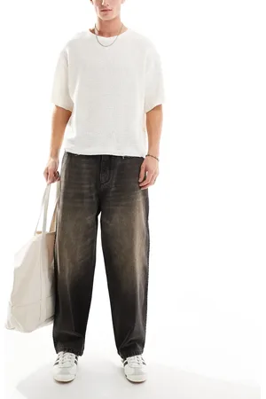 Pull&Bear – Jeans in verwaschenem mit Skater-Schnitt