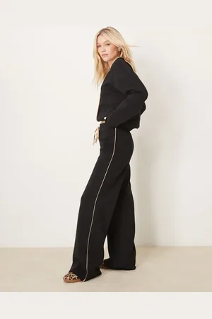 ASOS – Weit geschnittene Jogginghose aus Sweatshirt-Stoff in mit Kontrastnaht, Kombiteil