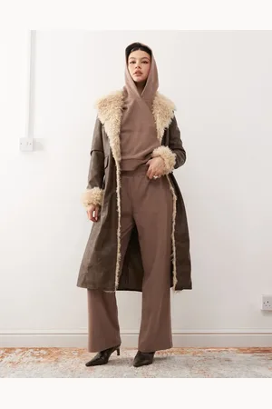 Reclaimed – Sehr weiche, kuschelige Jogginghose in mit weitem Bein, Kombiteil