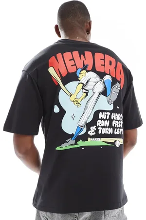 New Era – T-Shirt in mit Baseball-Print auf dem Rücken