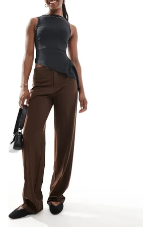 Pull&Bear – Elegante Hose in mit mittelhohem Bund