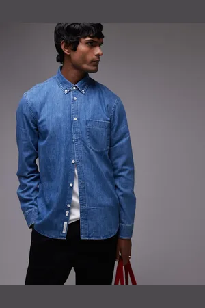 ARKET – Jeanshemd aus Chambray in mit geknöpftem Kragen