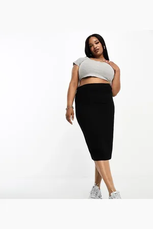 ASOS ASOS DESIGN Curve – Midi-Bleistiftrock aus Jersey in
