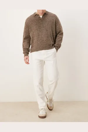 SELECTED – Schmal zulaufende Leinenmix-Hose in mit schmalem Schnitt