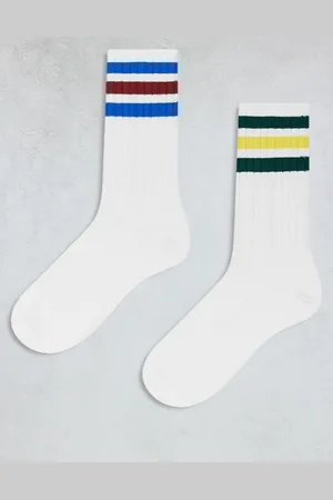 adidas – 2er-Pack gerippte Crew-Socken in verschiedenen Farben