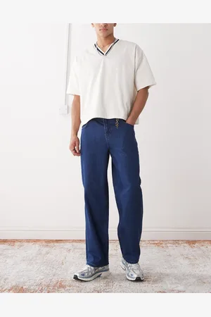 Reclaimed – Relaxed-Fit-Jeans in Mittelblau
