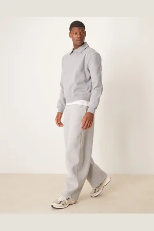 ASOS – Super Baggy Jogginghose in meliertem aus schwerem Neopren