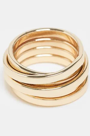 ASOS – Breiter, goldfarbener Ring mit Wickeldesign