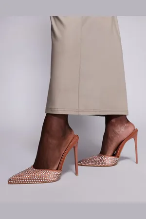 Simmi London Simmi London – Thia – Mules in Schokobraun mit verziertem Detail und hohem Absatz