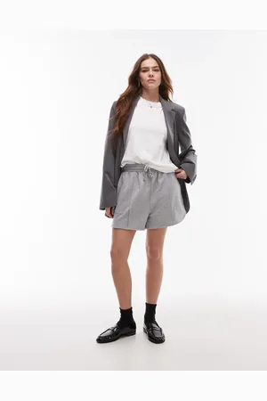 Topshop – Joggingshorts in meliert mit Biesen