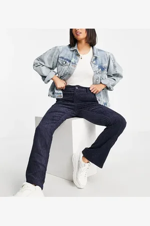 ONLY – Exclusive – Schlaghose aus Cord in Navy