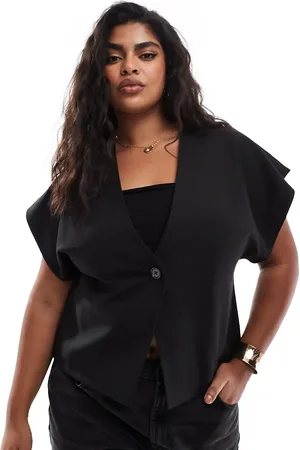 ASOS Curve – Weste in mit Wickeloptik