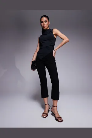 In The Style X Natalya Wright – Exklusive Caprihose aus Bengaline in mit seitlichem Saumschlitz